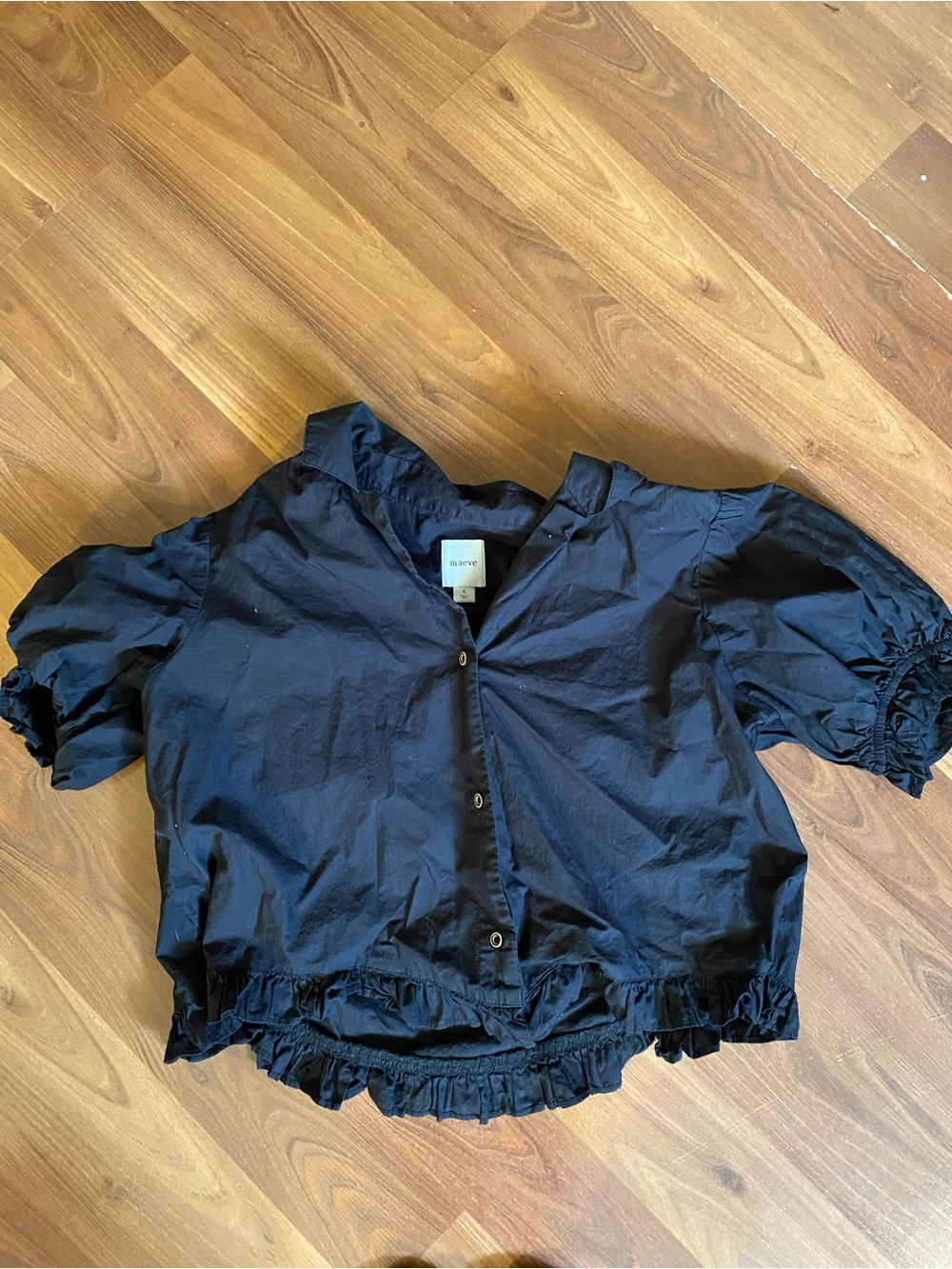 Maeve Cropped Button shirt S